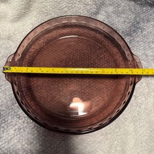 Vintage Pyrex Pie Plate 229 Baking 9.5" Fluted Edges Deep Dish Amethyst Purple